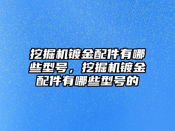 挖掘機鍍金配件有哪些型號，挖掘機鍍金配件有哪些型號的