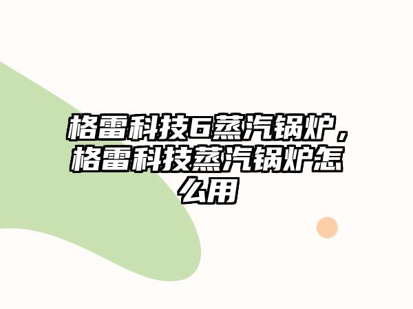 格雷科技6蒸汽鍋爐，格雷科技蒸汽鍋爐怎么用