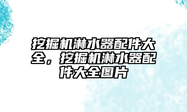 挖掘機淋水器配件大全，挖掘機淋水器配件大全圖片