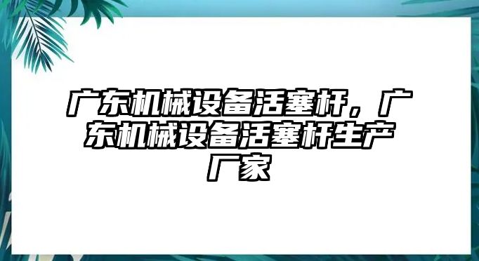 廣東機械設(shè)備活塞桿，廣東機械設(shè)備活塞桿生產(chǎn)廠家