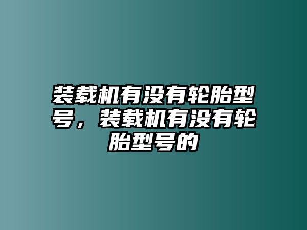 裝載機(jī)有沒有輪胎型號(hào)，裝載機(jī)有沒有輪胎型號(hào)的