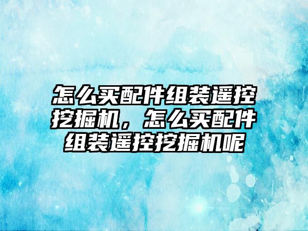 怎么買配件組裝遙控挖掘機(jī)，怎么買配件組裝遙控挖掘機(jī)呢