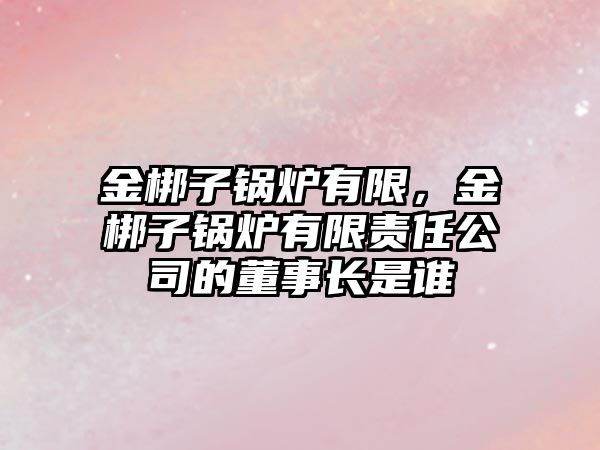 金梆子鍋爐有限，金梆子鍋爐有限責(zé)任公司的董事長(zhǎng)是誰(shuí)