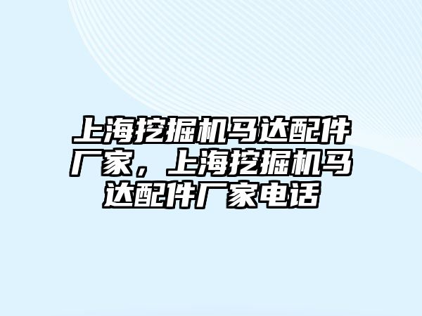 上海挖掘機馬達配件廠家，上海挖掘機馬達配件廠家電話