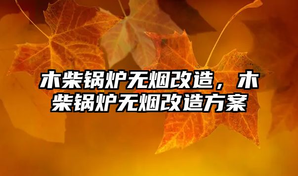 木柴鍋爐無煙改造，木柴鍋爐無煙改造方案