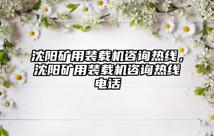 沈陽礦用裝載機咨詢熱線，沈陽礦用裝載機咨詢熱線電話