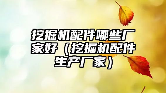 挖掘機(jī)配件哪些廠(chǎng)家好（挖掘機(jī)配件生產(chǎn)廠(chǎng)家）