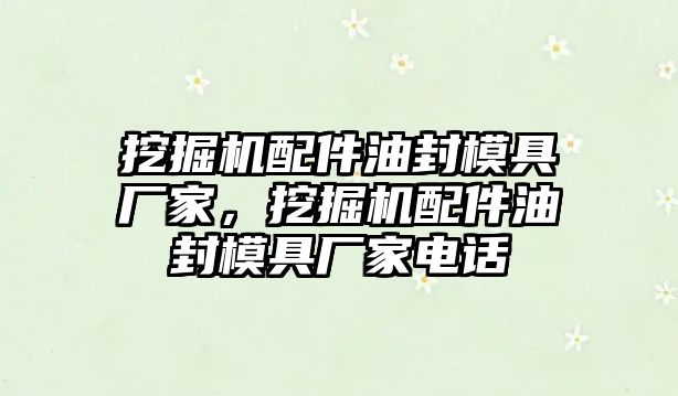 挖掘機配件油封模具廠家，挖掘機配件油封模具廠家電話