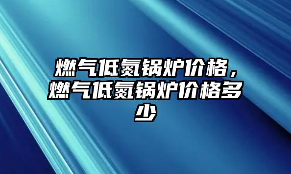 燃氣低氮鍋爐價格，燃氣低氮鍋爐價格多少