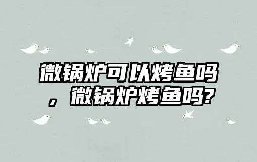 微鍋爐可以烤魚嗎，微鍋爐烤魚嗎?