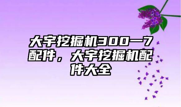 大宇挖掘機(jī)300一7配件，大宇挖掘機(jī)配件大全