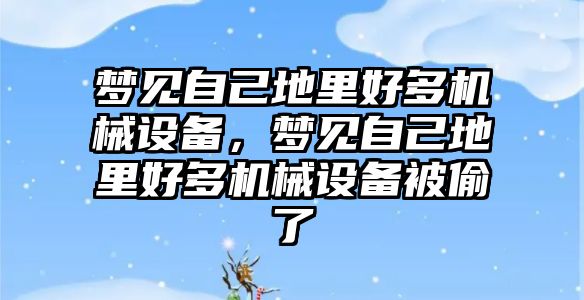 夢見自己地里好多機(jī)械設(shè)備，夢見自己地里好多機(jī)械設(shè)備被偷了