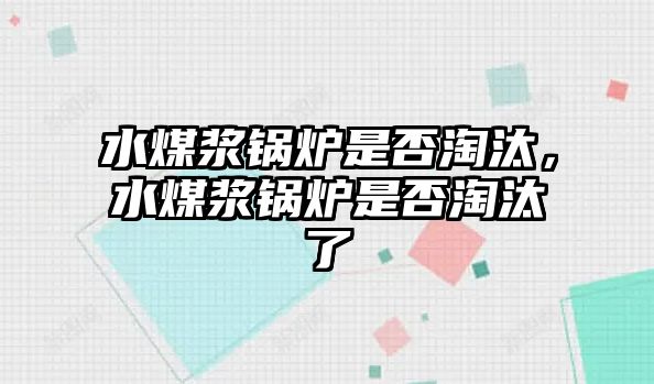 水煤漿鍋爐是否淘汰，水煤漿鍋爐是否淘汰了