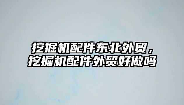 挖掘機配件東北外貿，挖掘機配件外貿好做嗎