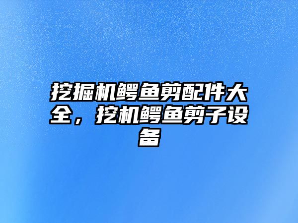 挖掘機鱷魚剪配件大全，挖機鱷魚剪子設(shè)備