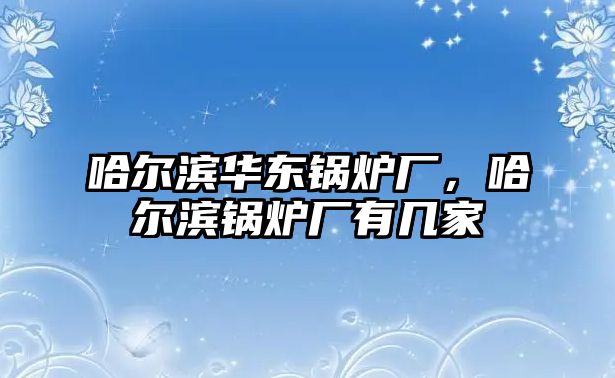 哈爾濱華東鍋爐廠，哈爾濱鍋爐廠有幾家