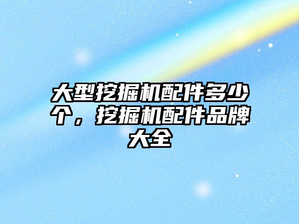 大型挖掘機配件多少個，挖掘機配件品牌大全