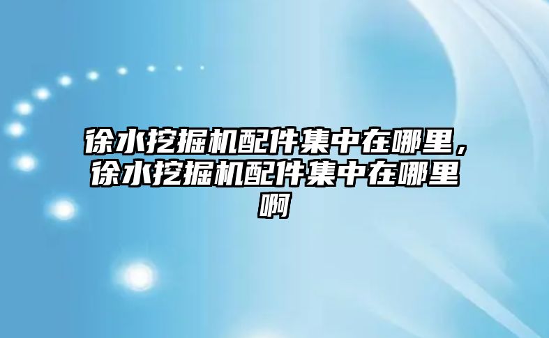 徐水挖掘機配件集中在哪里，徐水挖掘機配件集中在哪里啊