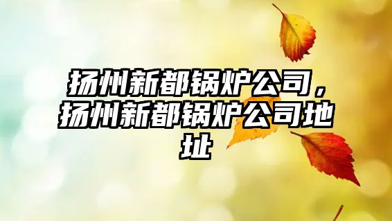 揚州新都鍋爐公司，揚州新都鍋爐公司地址