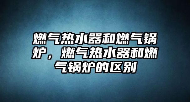 燃氣熱水器和燃氣鍋爐，燃氣熱水器和燃氣鍋爐的區(qū)別