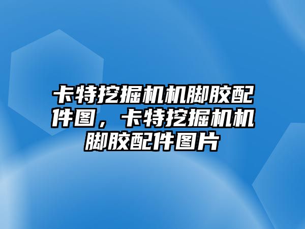 卡特挖掘機機腳膠配件圖，卡特挖掘機機腳膠配件圖片