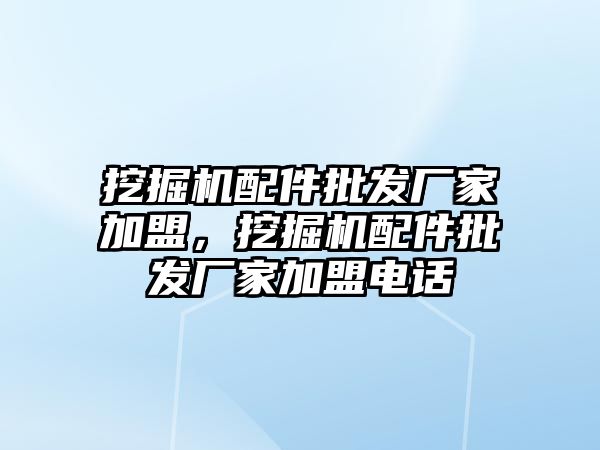 挖掘機配件批發(fā)廠家加盟，挖掘機配件批發(fā)廠家加盟電話