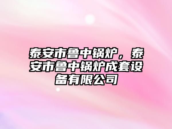 泰安市魯中鍋爐，泰安市魯中鍋爐成套設備有限公司