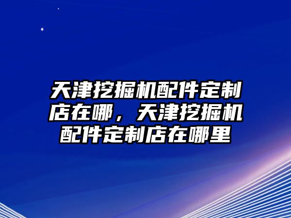 天津挖掘機(jī)配件定制店在哪，天津挖掘機(jī)配件定制店在哪里