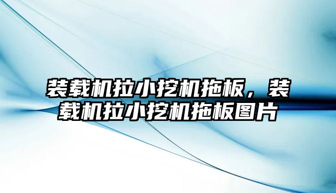 裝載機(jī)拉小挖機(jī)拖板，裝載機(jī)拉小挖機(jī)拖板圖片