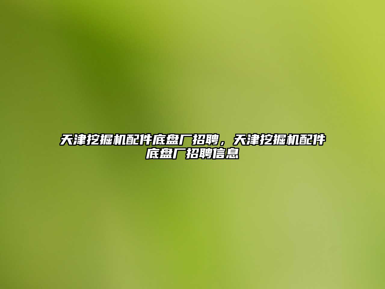 天津挖掘機配件底盤廠招聘，天津挖掘機配件底盤廠招聘信息