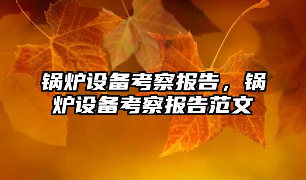 鍋爐設(shè)備考察報(bào)告，鍋爐設(shè)備考察報(bào)告范文