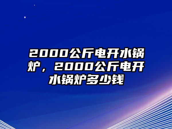 2000公斤電開水鍋爐，2000公斤電開水鍋爐多少錢