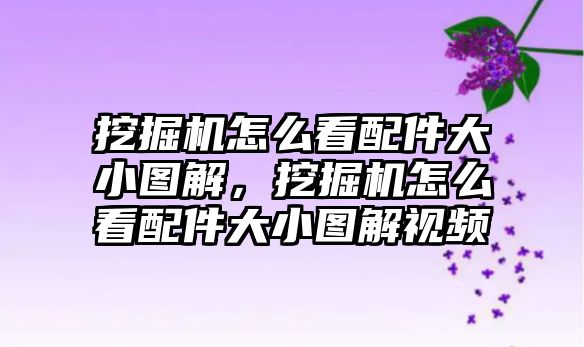 挖掘機怎么看配件大小圖解，挖掘機怎么看配件大小圖解視頻