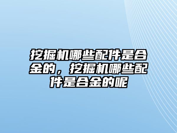 挖掘機哪些配件是合金的，挖掘機哪些配件是合金的呢