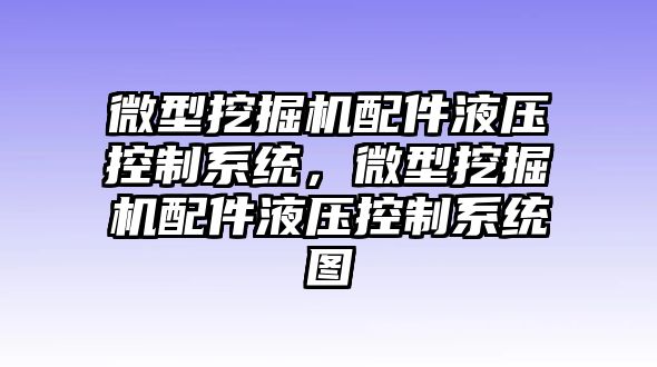 微型挖掘機配件液壓控制系統(tǒng)，微型挖掘機配件液壓控制系統(tǒng)圖