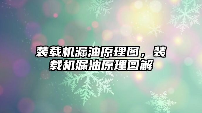 裝載機漏油原理圖，裝載機漏油原理圖解