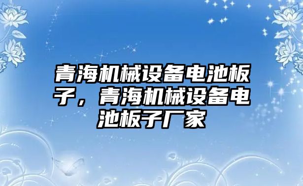 青海機械設備電池板子，青海機械設備電池板子廠家