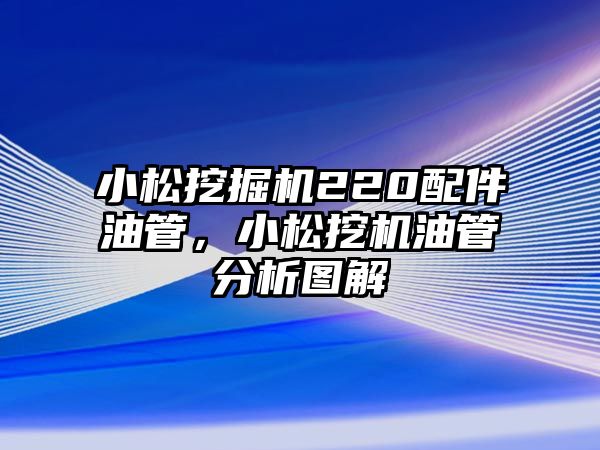 小松挖掘機(jī)220配件油管，小松挖機(jī)油管分析圖解