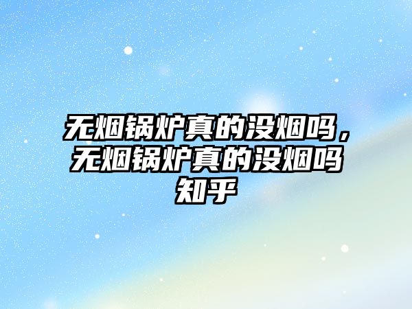 無煙鍋爐真的沒煙嗎，無煙鍋爐真的沒煙嗎知乎