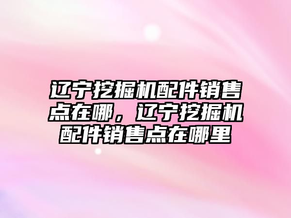 遼寧挖掘機配件銷售點在哪，遼寧挖掘機配件銷售點在哪里