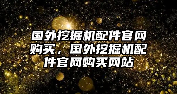 國外挖掘機配件官網(wǎng)購買，國外挖掘機配件官網(wǎng)購買網(wǎng)站