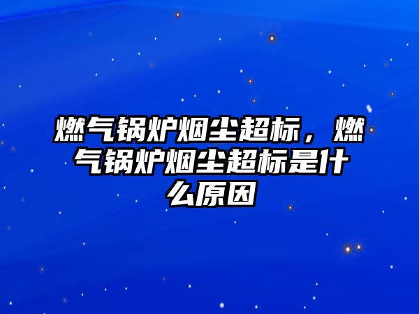 燃氣鍋爐煙塵超標，燃氣鍋爐煙塵超標是什么原因