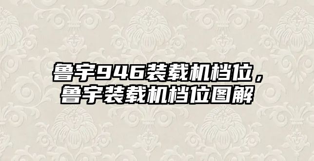 魯宇946裝載機(jī)檔位，魯宇裝載機(jī)檔位圖解