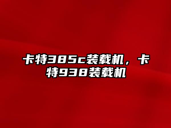 卡特385c裝載機(jī)，卡特938裝載機(jī)