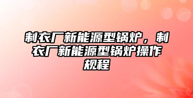 制衣廠新能源型鍋爐，制衣廠新能源型鍋爐操作規(guī)程