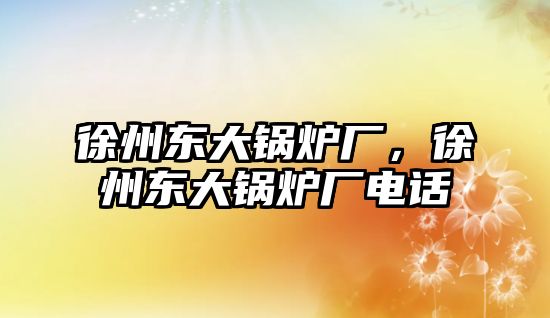 徐州東大鍋爐廠，徐州東大鍋爐廠電話