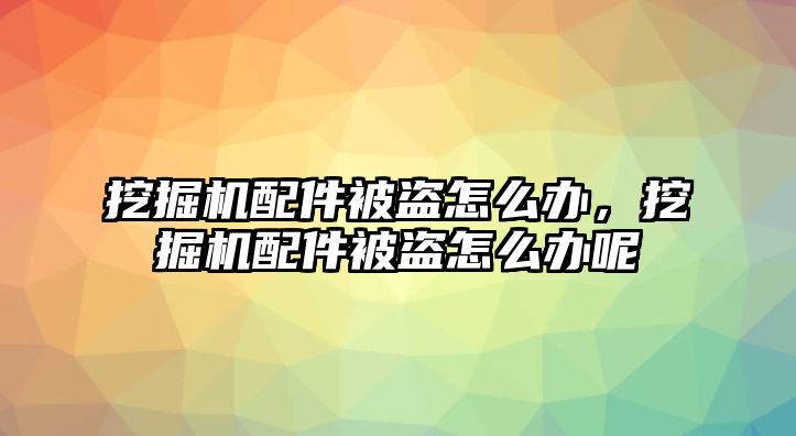 挖掘機(jī)配件被盜怎么辦，挖掘機(jī)配件被盜怎么辦呢