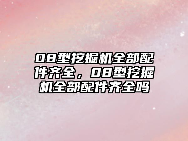 08型挖掘機全部配件齊全，08型挖掘機全部配件齊全嗎