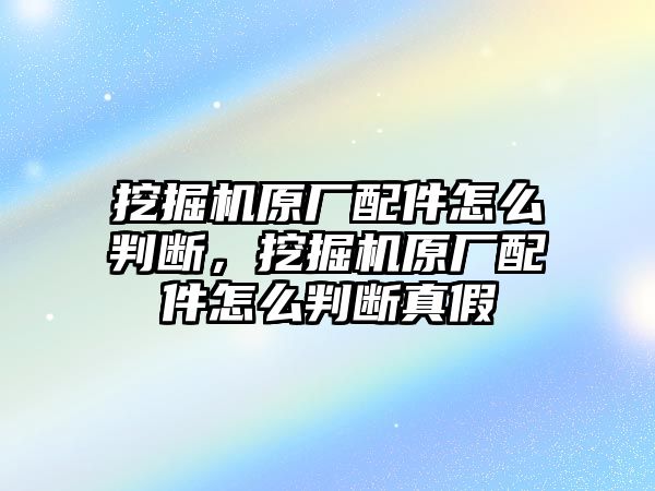 挖掘機(jī)原廠配件怎么判斷，挖掘機(jī)原廠配件怎么判斷真假