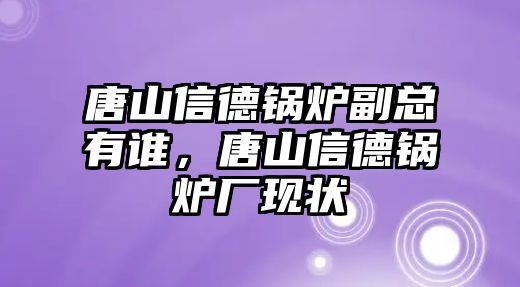 唐山信德鍋爐副總有誰，唐山信德鍋爐廠現(xiàn)狀